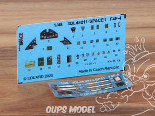 Eduard Space décalques 3D 3DL48211 F4F-4 Wildcat Academy 1/48