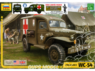 Zvezda maquette plastique 3711F WC-54 ambulance Serie limitée France 1/35