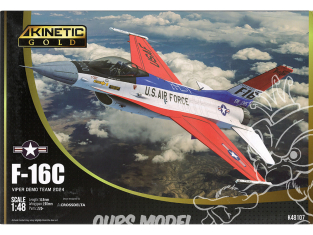 Kinetic maquette avion K48107 F-16C Viper Demo Team 2024 Gold edition 1/48