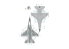 Kinetic maquette avion K48156 F-16C Block 50/52 Polish Air Force (with CFT) Gold edition 1/48