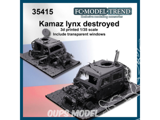 FC MODEL TREND maquette résine 35415 Epave Kamaz Lynx 1/35