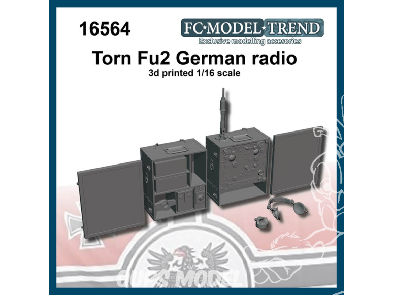 FC MODEL TREND accessoire résine 16564 Radio Allemande Torn Fu2 1/16