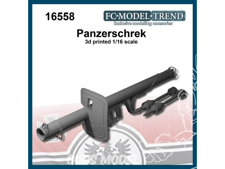 FC MODEL TREND accessoire résine 16558 Panzerschreck 1/16