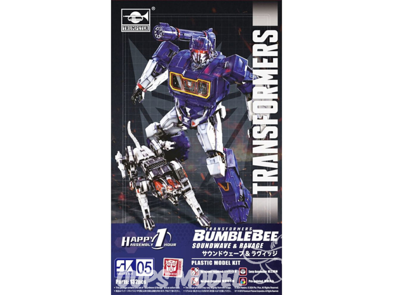 TRUMPETER Kit 03112 Transformers BumbleBee Soundwave & Ravage Smart Kit 05