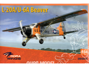 Dora Wings maquette avion DW48059 De Havilland L-20A/U-6A Beaver 1/48