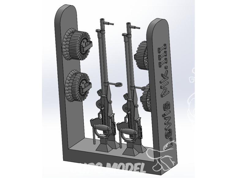 ASK Art Scale Kit accessoire A72017 Mitrailleuses Lewis Mk.III x2 1/72