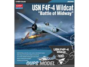 Academy maquette avion 12355 USN F4F-4 Wildcat "Battle of Midway" 1/48