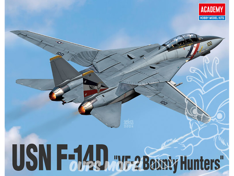 Academy maquette avion 12590 USN F-14D VF-2 Bounty Hunters 1/72