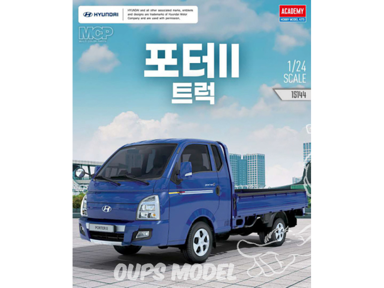 Academy maquette voiture 15144 Camion benne Hyundai Porter II MCP 1/24