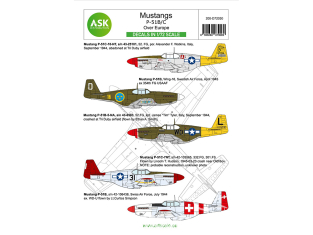 ASK Art Scale Kit Décalcomanies D72030 P-51B/C Mustang Partie 1 - Europe 1/72