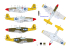 ASK Art Scale Kit Décalcomanies D72030 P-5B/C Mustang Partie 1 - Europe 1/72