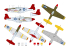 ASK Art Scale Kit Décalcomanies D72030 P-5B/C Mustang Partie 1 - Europe 1/72