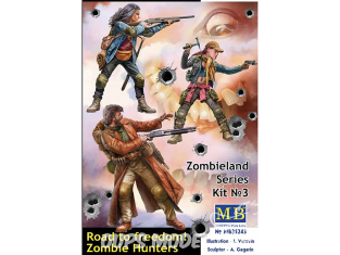 Master Box maquette militaire 35243 Zombieland serie kit N°3 Road to Freedom Zombie Hunters 1/35