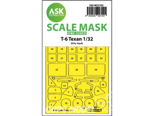 ASK Art Scale Kit Mask M32103 T-6 Texan Kitty Hawk Recto 1/32