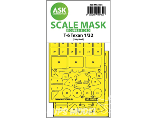 ASK Art Scale Kit Mask M32104 T-6 Texan Kitty Hawk Recto Verso 1/32