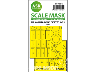 ASK Art Scale Kit Mask M32095 Nakajima B5N2 "KATE" verrière ouverte HpH Recto Verso 1/32