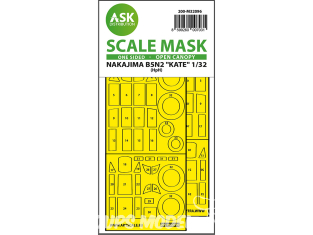 ASK Art Scale Kit Mask M32096 Nakajima B5N2 "KATE" verrière ouverte HpH Recto 1/32