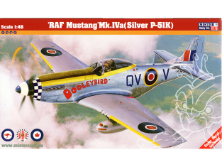 Mister CRAFT maquette Avion 062743 RAF Mustang Mk.IVa Silver P-51K 1/48