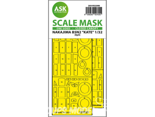 ASK Art Scale Kit Mask M32098 Nakajima B5N2 "KATE" verrière fermée HpH Recto 1/32