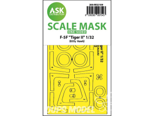 ASK Art Scale Kit Mask M32109 F-5F "Tiger II" Kitty Hawk Recto 1/32