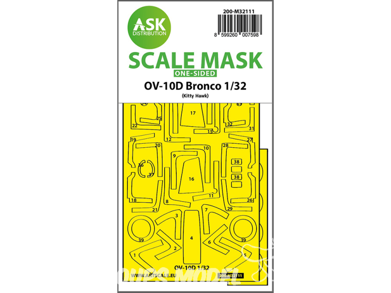 ASK Art Scale Kit Mask M32111 OV-10D Bronco Kitty Hawk Recto 1/32