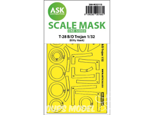 ASK Art Scale Kit Mask M32113 T-28B/D Trojan Kitty Hawk Recto 1/32