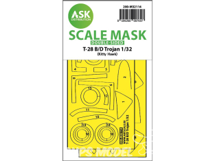 ASK Art Scale Kit Mask M32114 T-28B/D Trojan Kitty Hawk Recto Verso 1/32