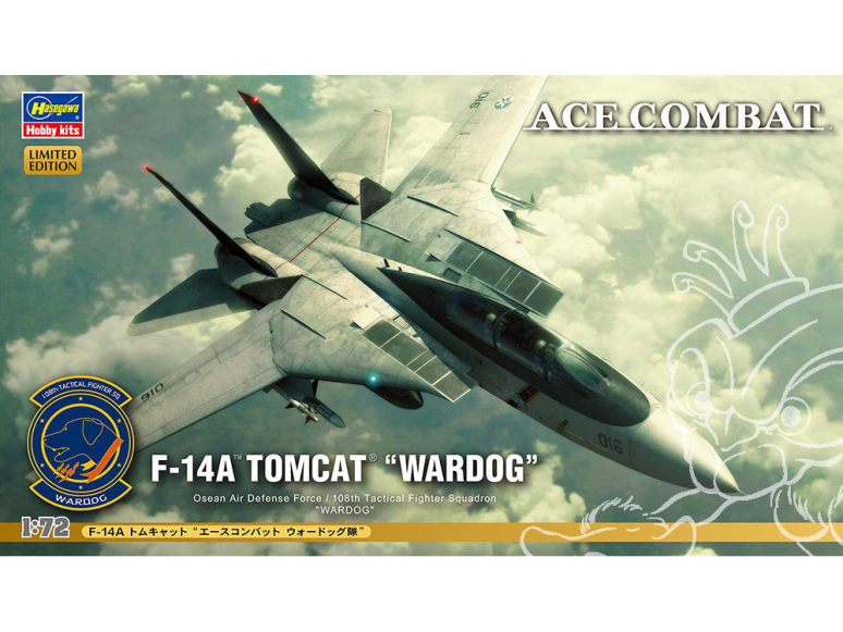 Hasegawa maquette avion 52416 Ace Combat F-14A Tomcat « Escadron de combat d'élite » 1/72