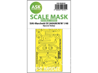 ASK Art Scale Kit Mask M48245 SIAI-Marchetti SF.260AM/M/W Special Hobby Recto 1/48