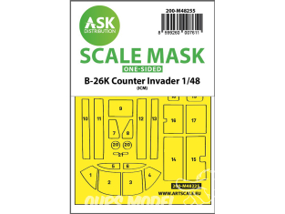 ASK Art Scale Kit Mask M48255 B-26K Counter Invader Icm Recto 1/48