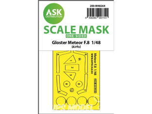 ASK Art Scale Kit Mask M48264 Gloster Meteor F.8 Airfix Recto 1/48