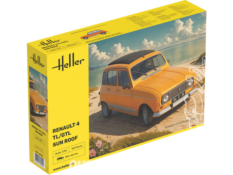 Heller maquette voiture 82704 Renault 4 TL/GTL Sun Roof 1/24