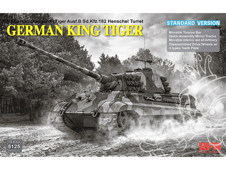 Rye Field Model maquette militaire 5125 King Tiger Allemand Standard Version 1/35