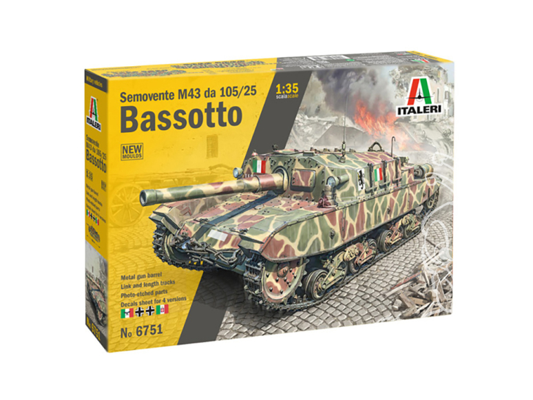 italeri maquette militaire 6751 Semovente M43 da 105/25 Bassotto 1/35