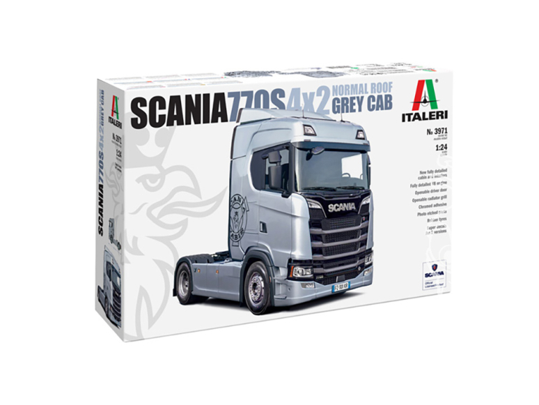 italeri maquette camion 3971 Scania S770 4x2 Normal Roof "Grey Cab" 1/24