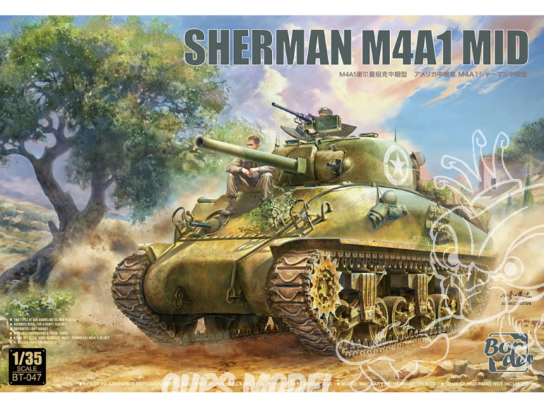 Border model maquette militaire BT-047 Sherman M4A1 Mid 1/35