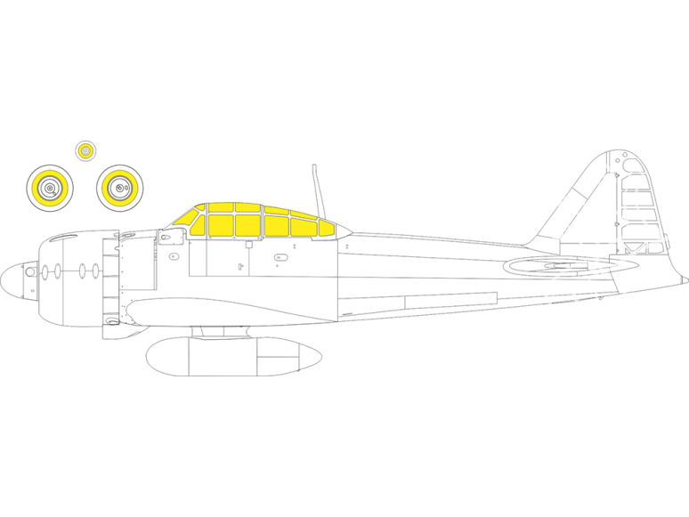 Eduard Express Mask EX1105 A6M5 Zero TFace Fine Molds 1/48
