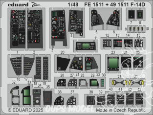 EDUARD photodecoupe avion 491511 Amélioration F-14D Great Wall Hobby 1/48