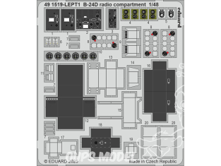 EDUARD photodecoupe avion 491519 Compartiment radio B-24D Hobby Boss 1/48