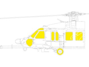 Eduard Express Mask EX1106 MH-60L Black Hawk Icm 1/48