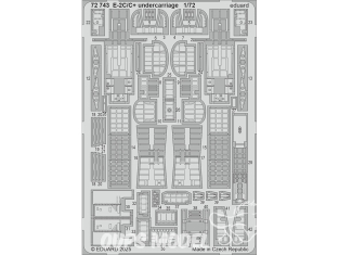 Eduard photodecoupe avion 72743 Undercarriage E-2C/C+ Heller 1/72