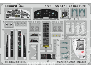 Eduard photodecoupe avion SS847 Zoom amélioration E-2C Heller 1/72