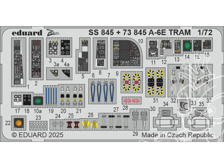 Eduard photodecoupe avion 73845 Amélioration A-6E TRAM Trumpeter 1/72