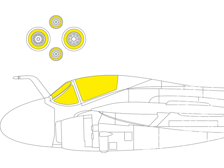 Eduard Express Mask CX689 A-6E TRAM Trumpeter 1/72