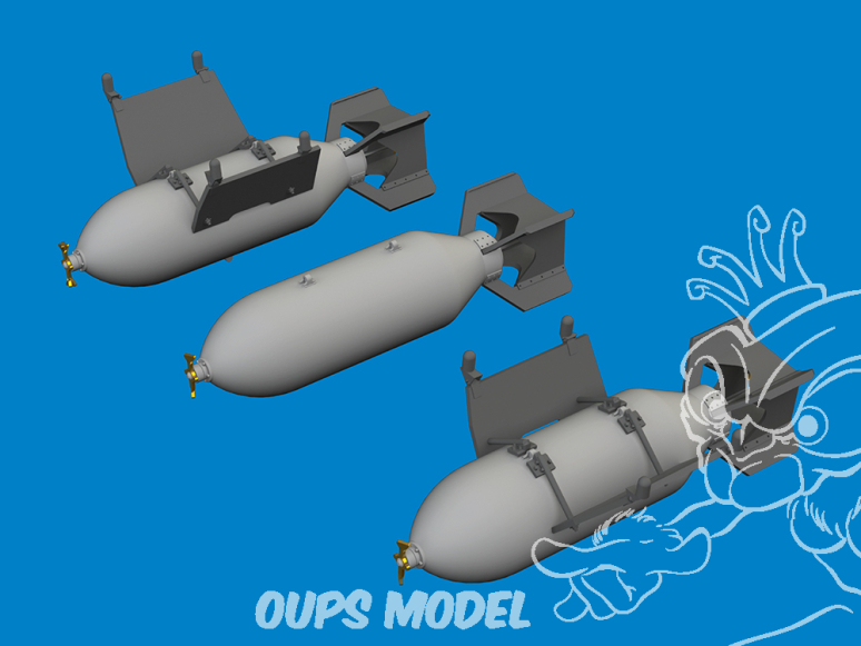 Eduard kit d'amelioration avion brassin 6481079 P-40 Bombes 500lb M64 US Eduard 1/48