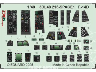 Eduard Space décalques 3D 3DL48215 F-14D Great Wall Hobby 1/48