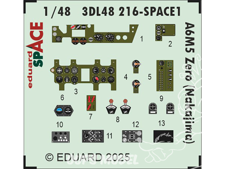 Eduard Space décalques 3D 3DL48216 A6M5 Zero (Nakajima) Fine Molds 1/48