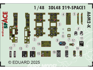 Eduard Space décalques 3D 3DL48219 A6M2-K Eduard 1/48