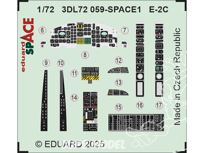 Eduard Space décalques 3D 3DL72059 E-2C Heller 1/72