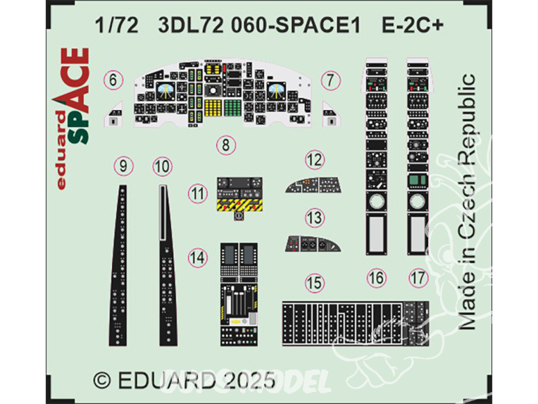 Eduard Space décalques 3D 3DL72060 E-2C+ Heller 1/72